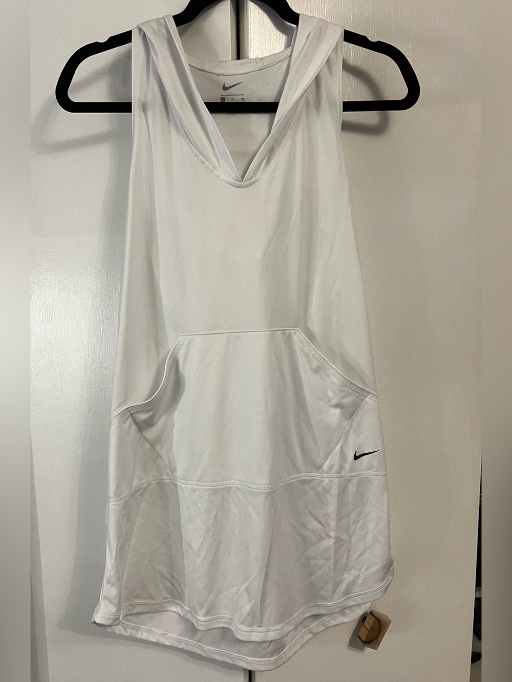 Nike Women’s White Sleeveless Hoodie Coverup